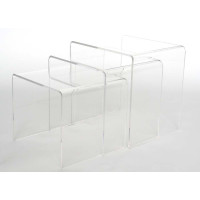 Baxton Studio Coffee Table Clear FAY-510